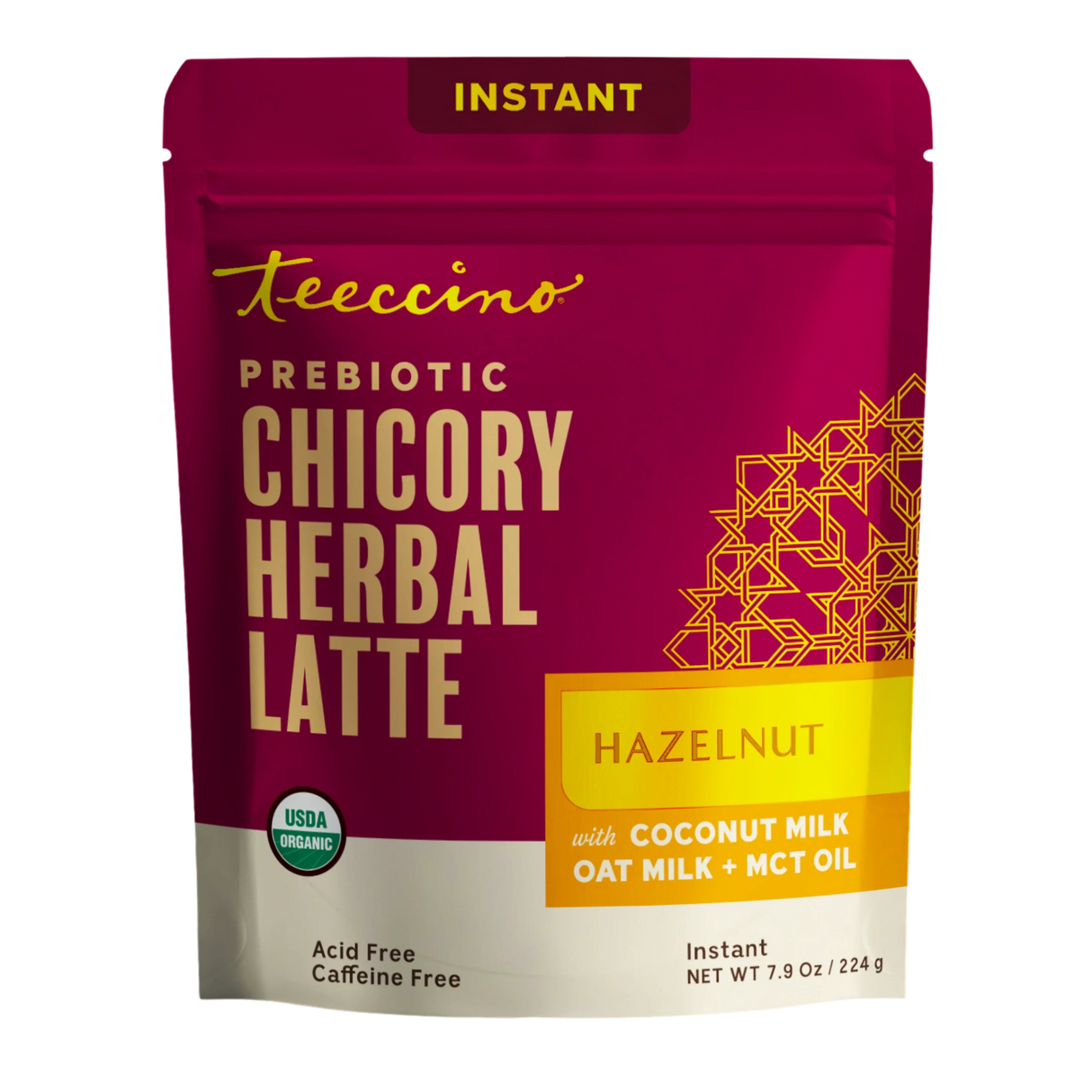 Café con leche herbal instantáneo de avellana