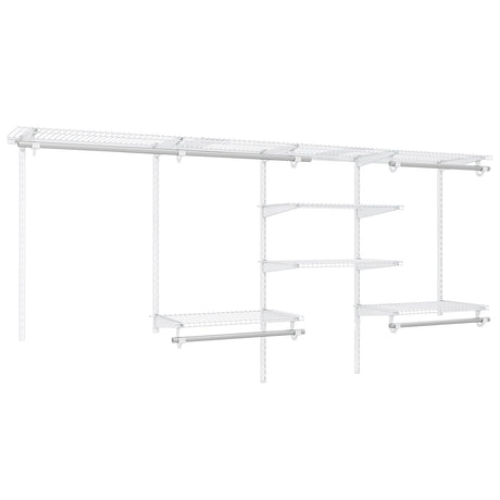 Sistema de almacenamiento y organización de armarios de 4-8 pies con barra para colgar para lavadero y dormitorio