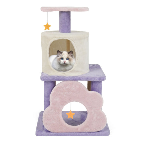 Torre para gatos moderna y linda de 31.5" con varios niveles