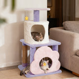 31.5" Cute Modern Cat Tree Multi-Level Kitten Tower