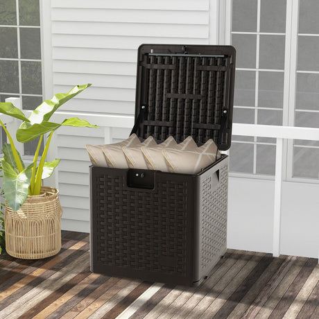 Contenedor de almacenamiento para todo tipo de clima de 31/73/100 galones con tapa con cerradura-S