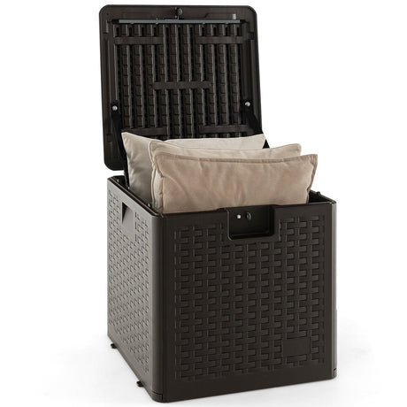 Contenedor de almacenamiento para todo tipo de clima de 31/73/100 galones con tapa con cerradura-S