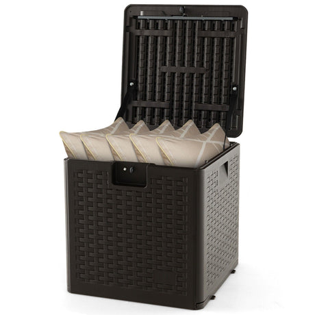 Contenedor de almacenamiento para todo tipo de clima de 31/73/100 galones con tapa con cerradura-S
