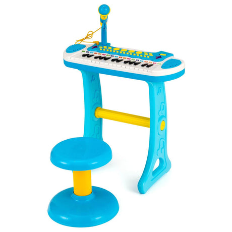 Teclado de piano de juguete de 31 teclas con micrófono y múltiples sonidos para niños de 3 años en adelante