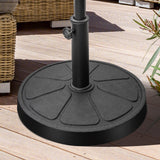 Base de sombrilla redonda para exterior de 18 pulgadas y 31 libras
