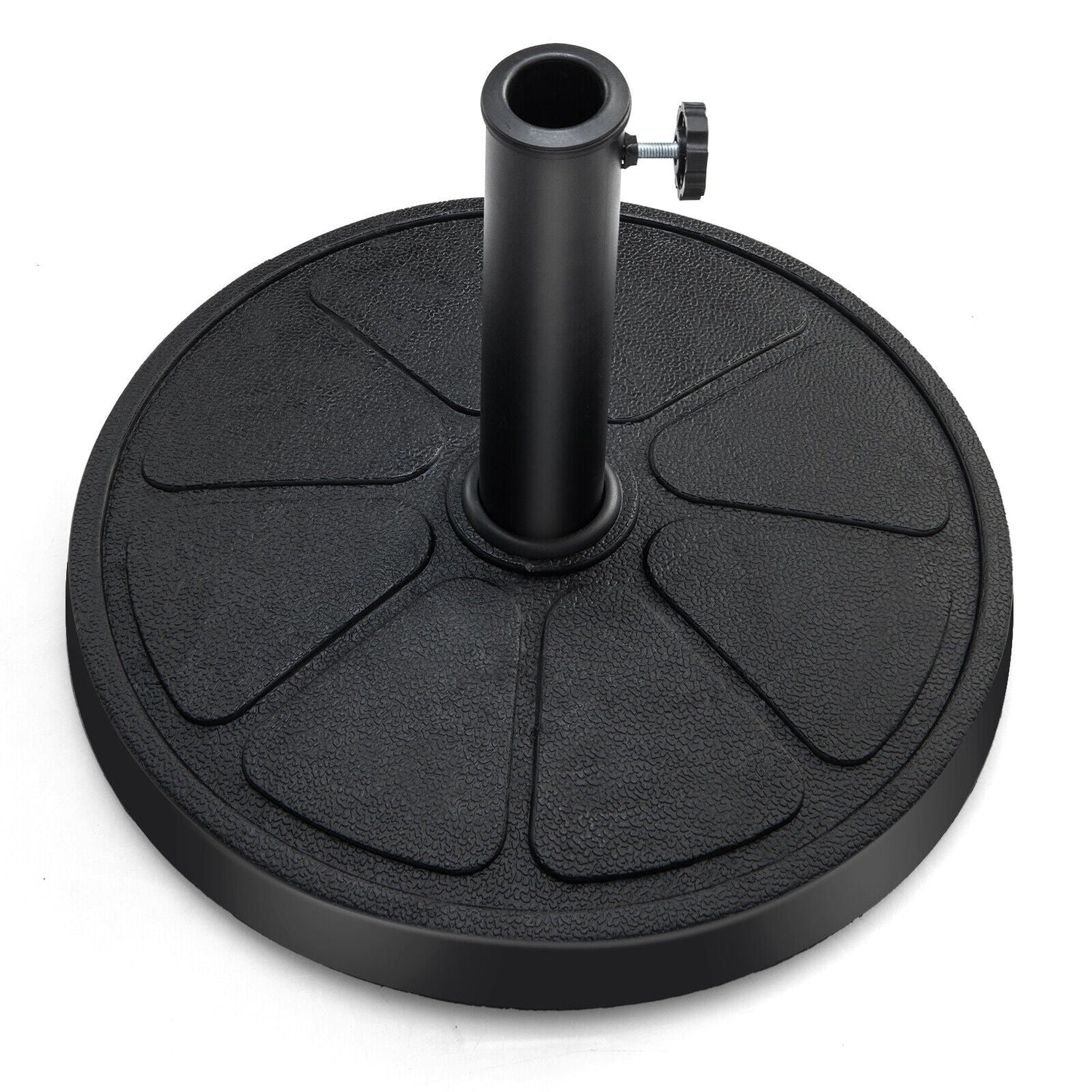 Base de sombrilla redonda para exterior de 18 pulgadas y 31 libras