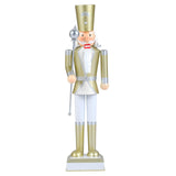 Cascanueces navideño de 32.5 pulgadas con sombrero de copa y hermoso cetro