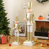 Cascanueces navideño de 32.5 pulgadas con sombrero de copa y hermoso cetro