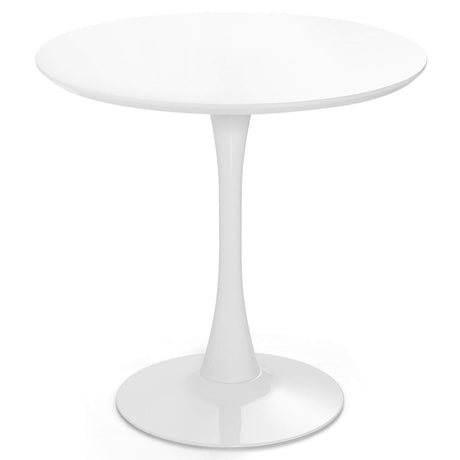 Mesa de comedor redonda Tulip moderna de 32 pulgadas con tapa de MDF - Blanca