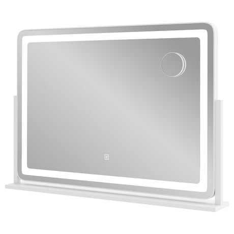 Espejo de tocador grande para maquillaje de 32 x 22 pulgadas con modo de iluminación de 3 colores - Blanco