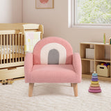 Sillón infantil con cómodo respaldo y reposabrazos - Rosa