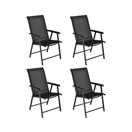 Sillas plegables de patio (paquete de 4) portátiles para acampar al aire libre