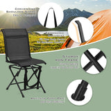 Sillón giratorio plegable para exteriores, para todo tipo de clima, con marco de hierro