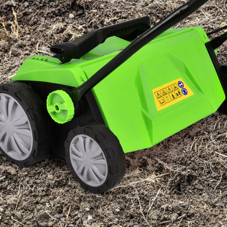 Escarificador eléctrico de 15 pulgadas y 13 amperios con bolsa recolectora y cuchillas extraíbles