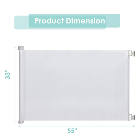 Barrera de seguridad retráctil de malla de 84 cm de alto para uso en interiores y exteriores