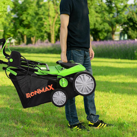 Escarificador eléctrico de 15 pulgadas y 13 amperios con bolsa recolectora y cuchillas extraíbles