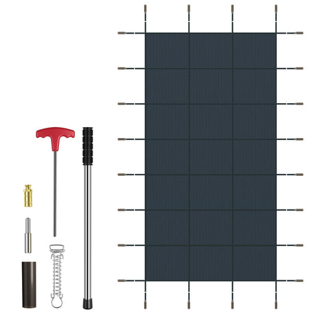 34 x 18 pies Cubierta de seguridad para piscina se adapta a piscinas enterradas de 32 x 16 pies