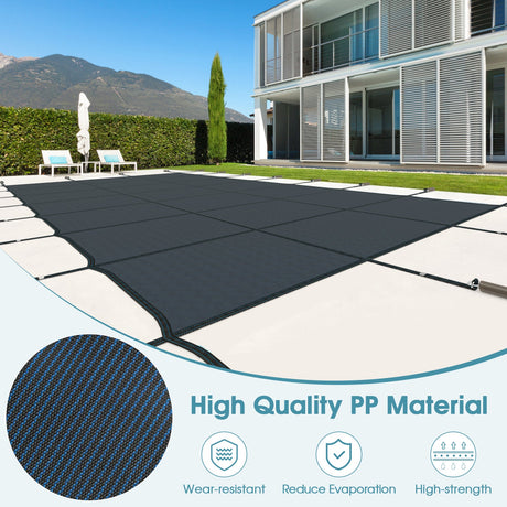 34 x 18 pies Cubierta de seguridad para piscina se adapta a piscinas enterradas de 32 x 16 pies