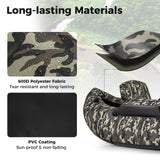 350 LBS Inflatable Fishing Float Tube with Adjustable Backrest and Backpack Straps-Camouflage