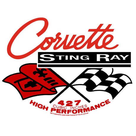Corvette Stingray Long Sleeve T-Shirt - White
