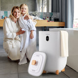 Cubo Calentador de Toallas Grande para el Hogar de 35 L con Función de Apagado Automático - Blanco