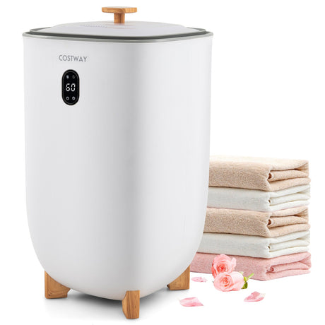 Cubo Calentador de Toallas Grande para el Hogar de 35 L con Función de Apagado Automático - Blanco