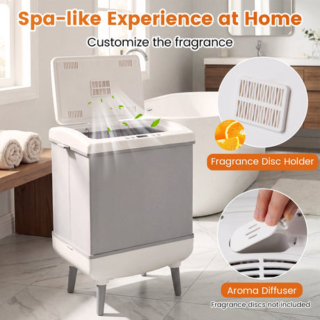 Calentador de toallas grande de 35 L con modos de calentamiento y secado para baño