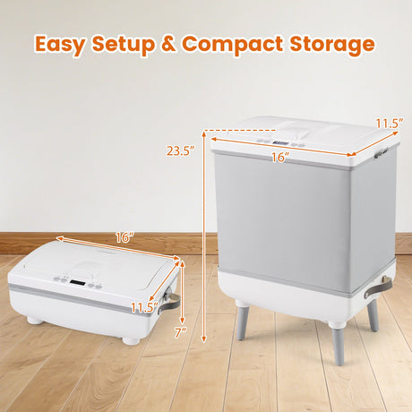Calentador de toallas grande de 35 L con modos de calentamiento y secado para baño