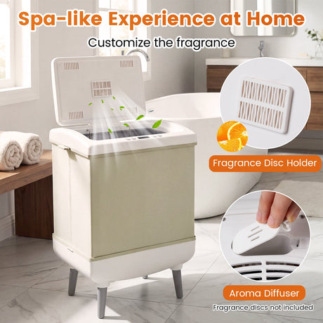Calentador de toallas grande de 35 L con modos de calentamiento y secado para baño
