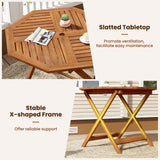 Mesa de comedor octagonal de madera maciza para patio de 35.5 pulgadas con orificio para sombrilla de 1.97 pulgadas