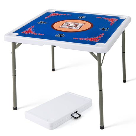 Mesa de Mahjong Plegable de 35 Pulgadas para 4 Jugadores con Portavasos