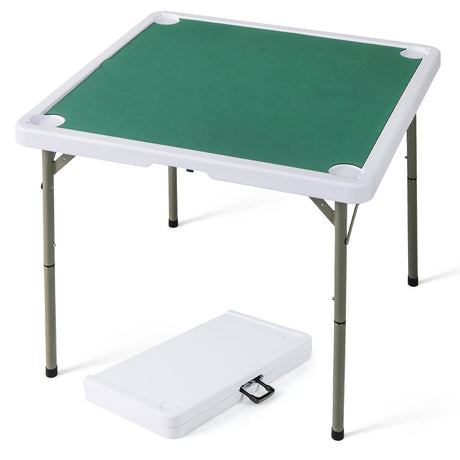 Mesa de Mahjong Plegable de 35 Pulgadas para 4 Jugadores con Portavasos