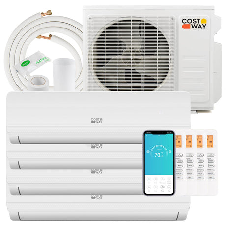 Aire Acondicionado Mini Split de 36000 BTU, 4 Zonas, 19 SEER2 con Bomba de Calor