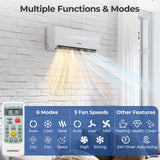 Aire Acondicionado Mini Split de 36000 BTU, 4 Zonas, 23 SEER2, con Bomba de Calor y Wifi