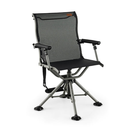 Silla de caza giratoria silenciosa de 360 grados - Negra