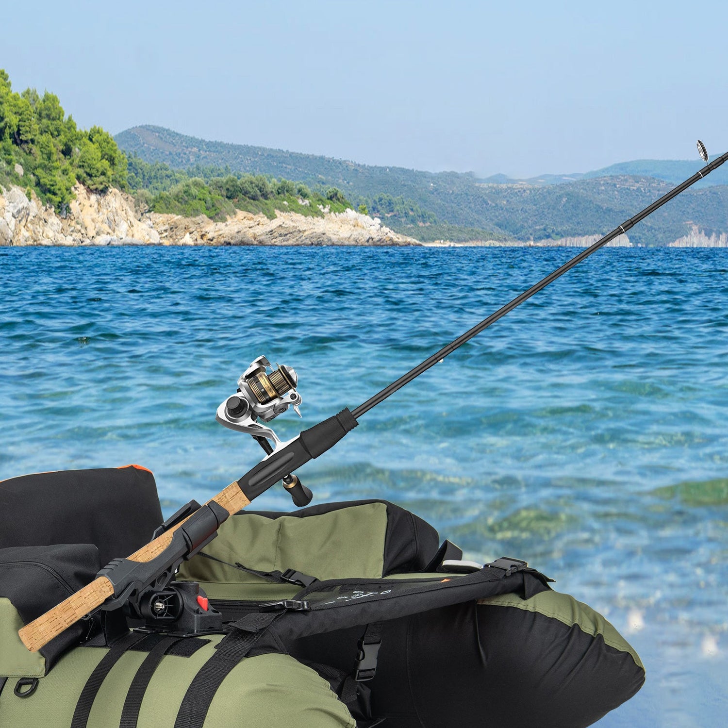 Juego de 3 accesorios giratorios de 360° para kayak de pesca