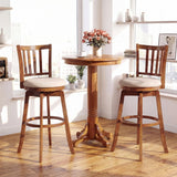 360¬∞ Rotating Counter Height Chairs Set of 2 with Upholstered Seat and Backrest