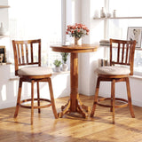 360¬∞ Rotating Counter Height Chairs Set of 4 with Backrest and Upholstered Seat