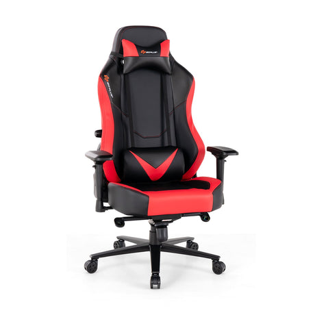 Silla de ordenador giratoria 360° con ruedas para oficina o dormitorio - Roja