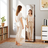 360¬∞ Swivel Jewelry Cabinet with Full Length Mirror
