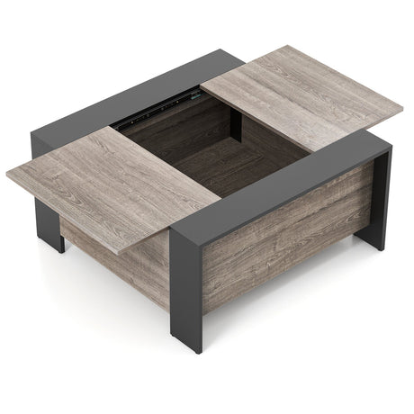 Mesa de centro de 36.5 pulgadas con tapa deslizante y compartimento oculto