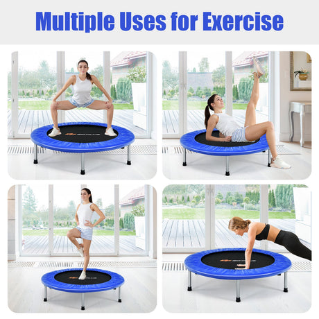 Trampolín plegable de 36 pulgadas, mini rebotador portátil para fitness y recreación