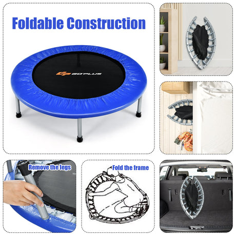 Trampolín plegable de 36 pulgadas, mini rebotador portátil para fitness y recreación