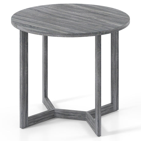 Mesa de comedor redonda de madera de 36 pulgadas para 2-4 personas con base de pedestal en forma de ala