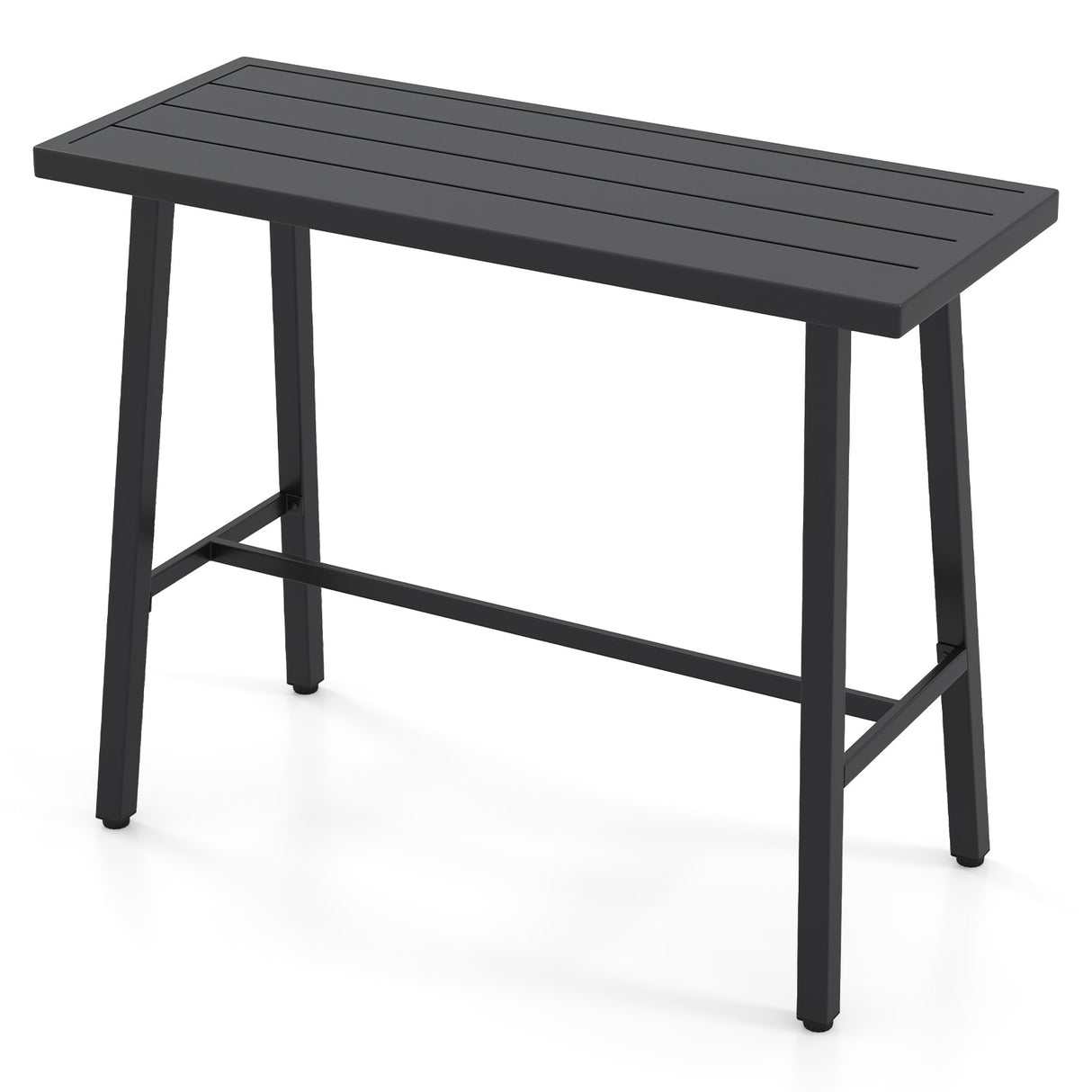 Mesa de bar de 36 pulgadas de altura para patio con almohadillas ajustables para los pies