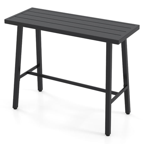 Mesa de bar de 36 pulgadas de altura para patio con almohadillas ajustables para los pies