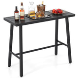 Mesa de bar de 36 pulgadas de altura para patio con almohadillas ajustables para los pies