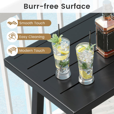Mesa de bar de 36 pulgadas de altura para patio con almohadillas ajustables para los pies