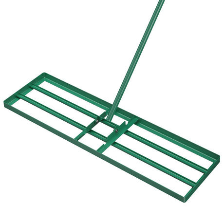 Rastrillo nivelador de césped de 36 x 10 pulgadas con mango ergonómico