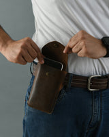 Funda Tipo Holster para Móvil - Marrón Oscuro